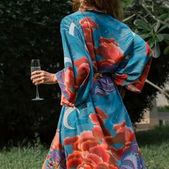 NEW SALE !Boho moon n stars kimono 🌙 - Picture 2 of 7